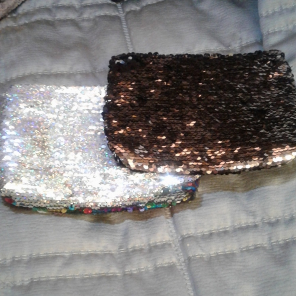 2 in a Bundle Sequins Cosmetic Bags